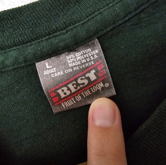 Fruit Of The Loom Single Stitch Texas Indian Pottery Sz Large Green - Picture 5 of 5